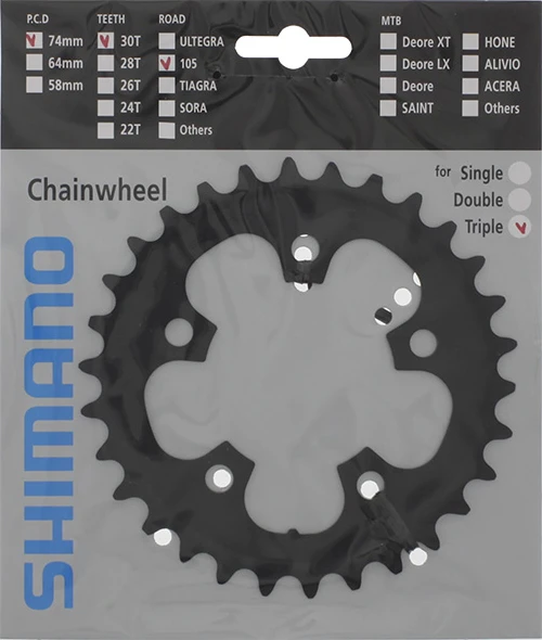 Shimano 105 5703 Triple Kettingbladen 3 Shimano 105 5703 Triple Kettingbladen - Afbeelding 3